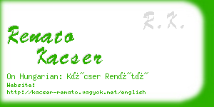 renato kacser business card